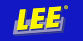A blue and yellow logo for lee