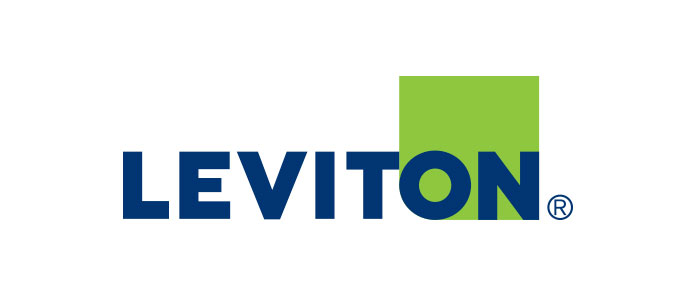 A logo of leviton is shown.