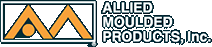 A black and yellow logo for the allied mountain products company.